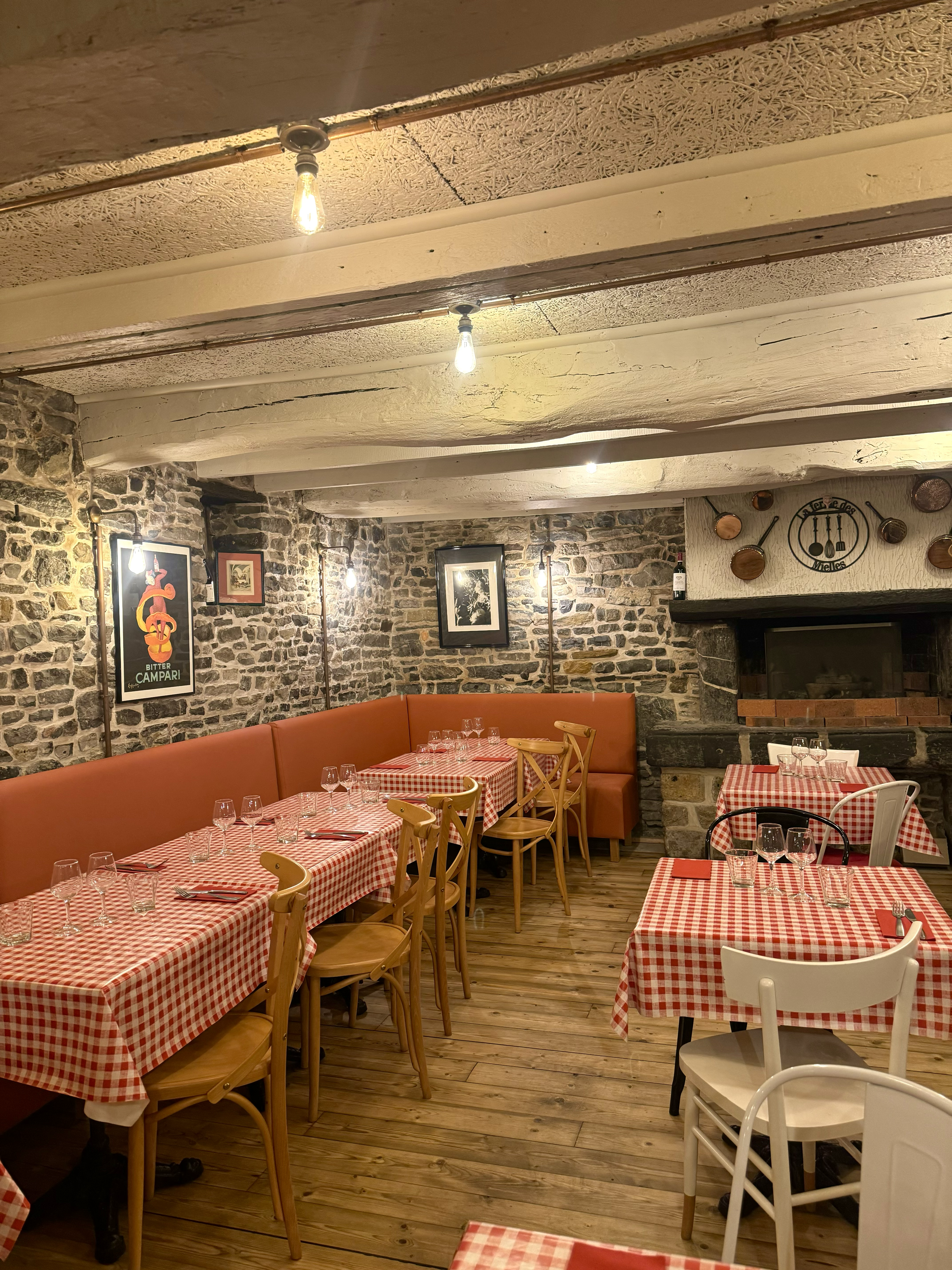 Vue du restaurant La ferme des mielles